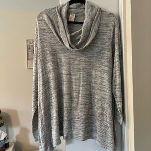 Faded Glory Light Gray Cowl Neck Sweater